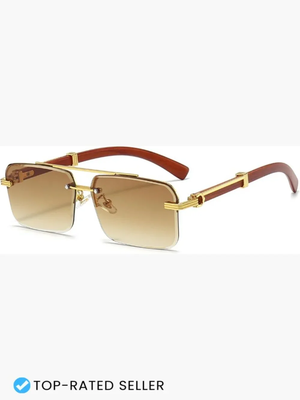 Fashion Rimless Rectangle Sunglasses Frameless Square Sun Glasses UV Protection